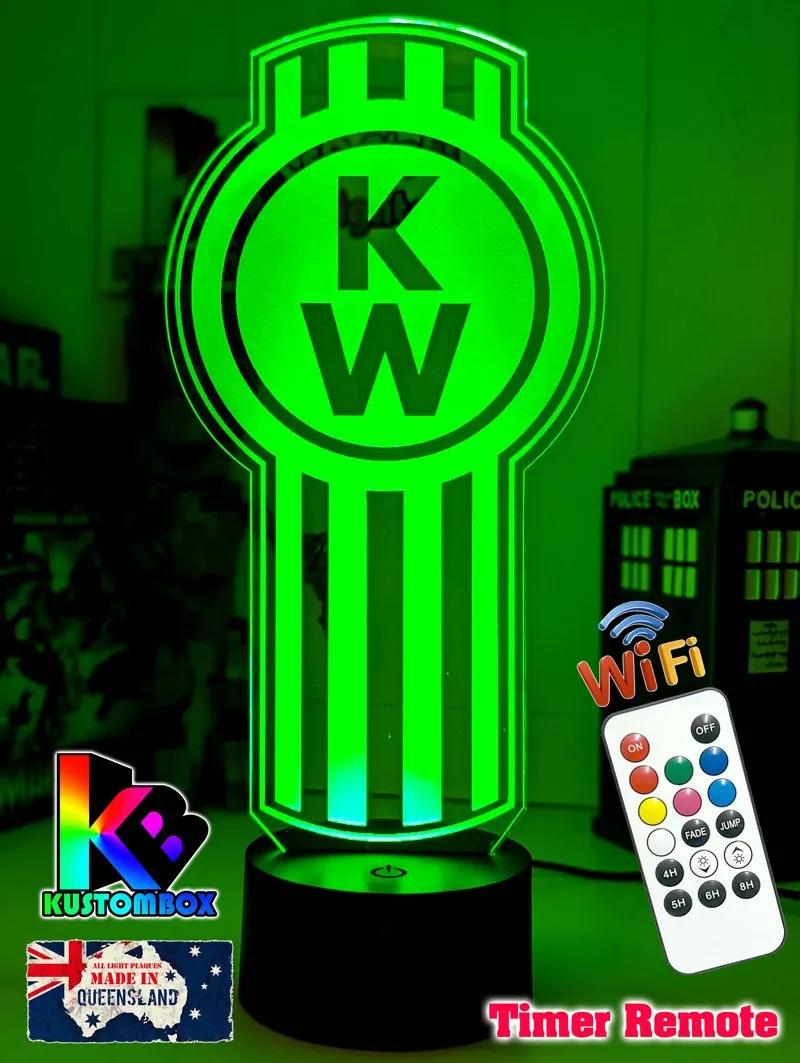Kenworth Semi Truck Logo 3D LED Night Light Lamp