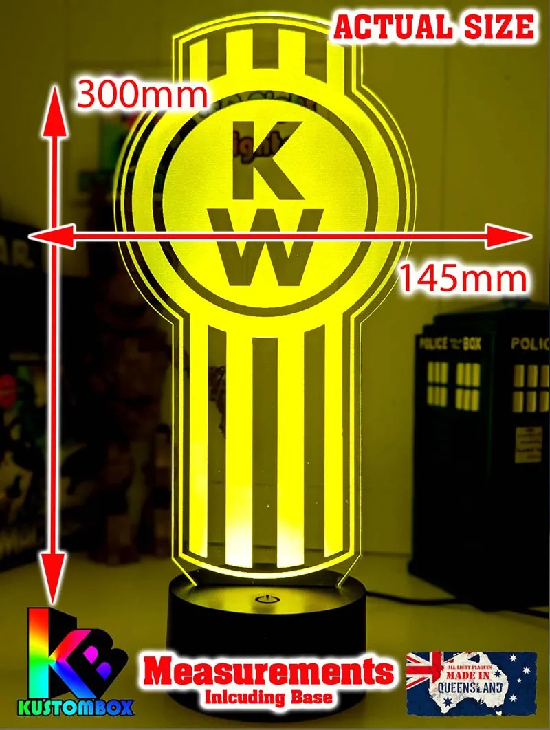 Kenworth Semi Truck Logo 3D LED Night Light Lamp