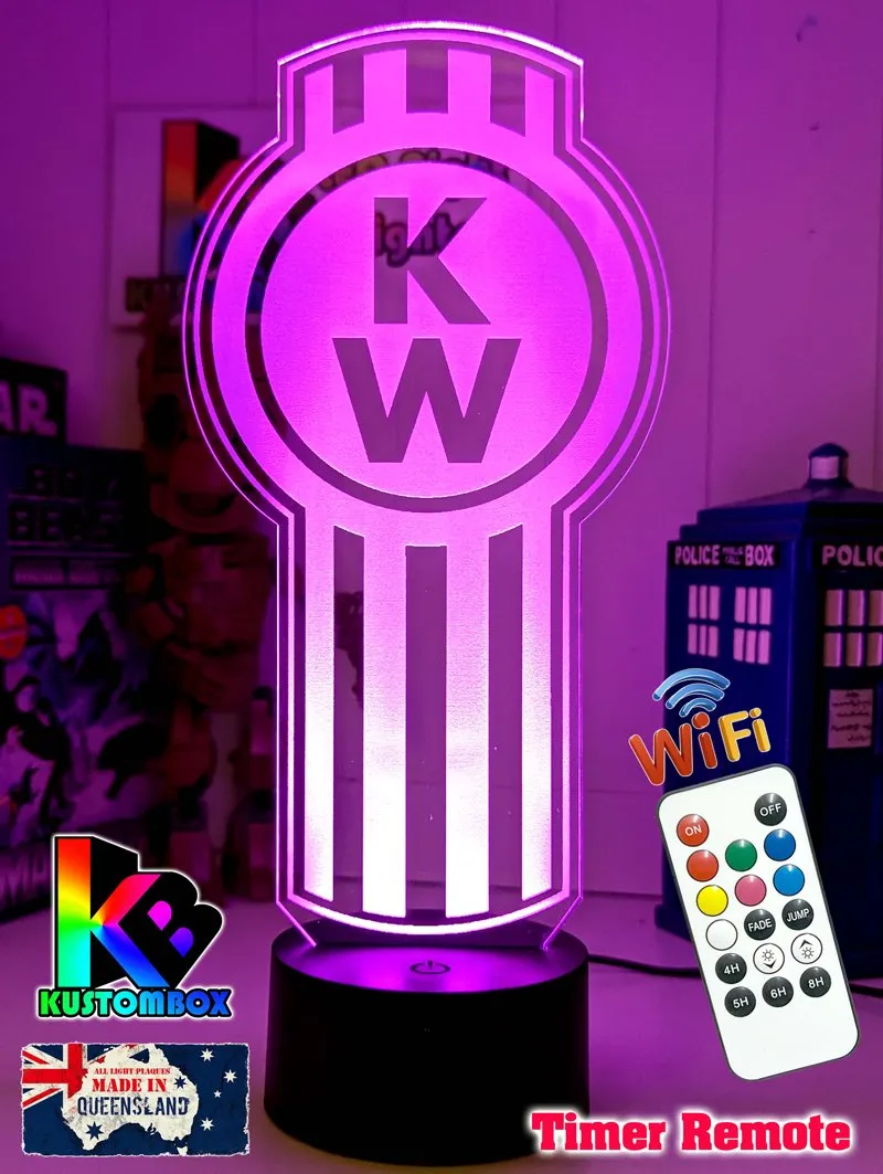 Kenworth Semi Truck Logo 3D LED Night Light Lamp
