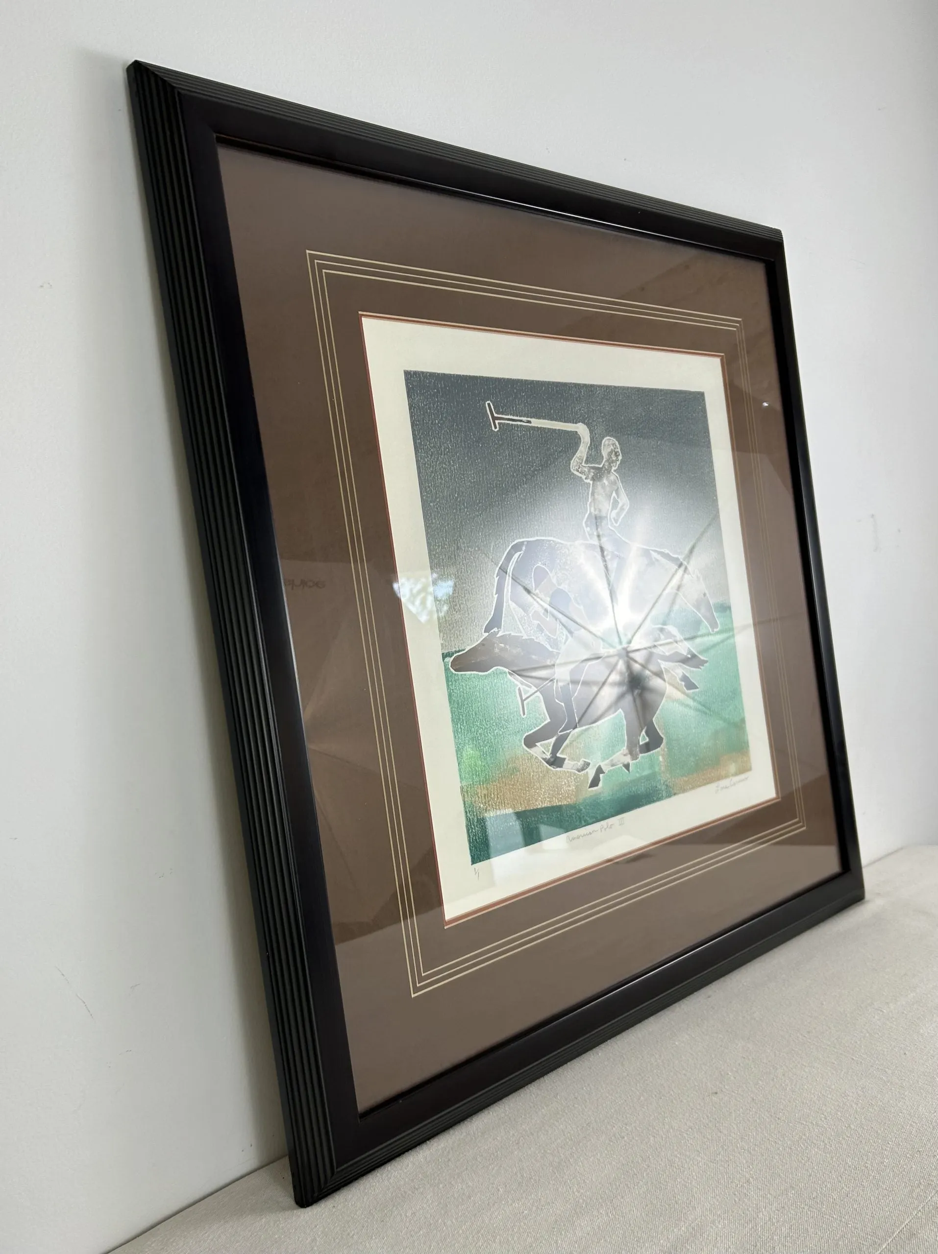 Lars Carsen Original Art, American Polo lll, Framed, Signed by Artist