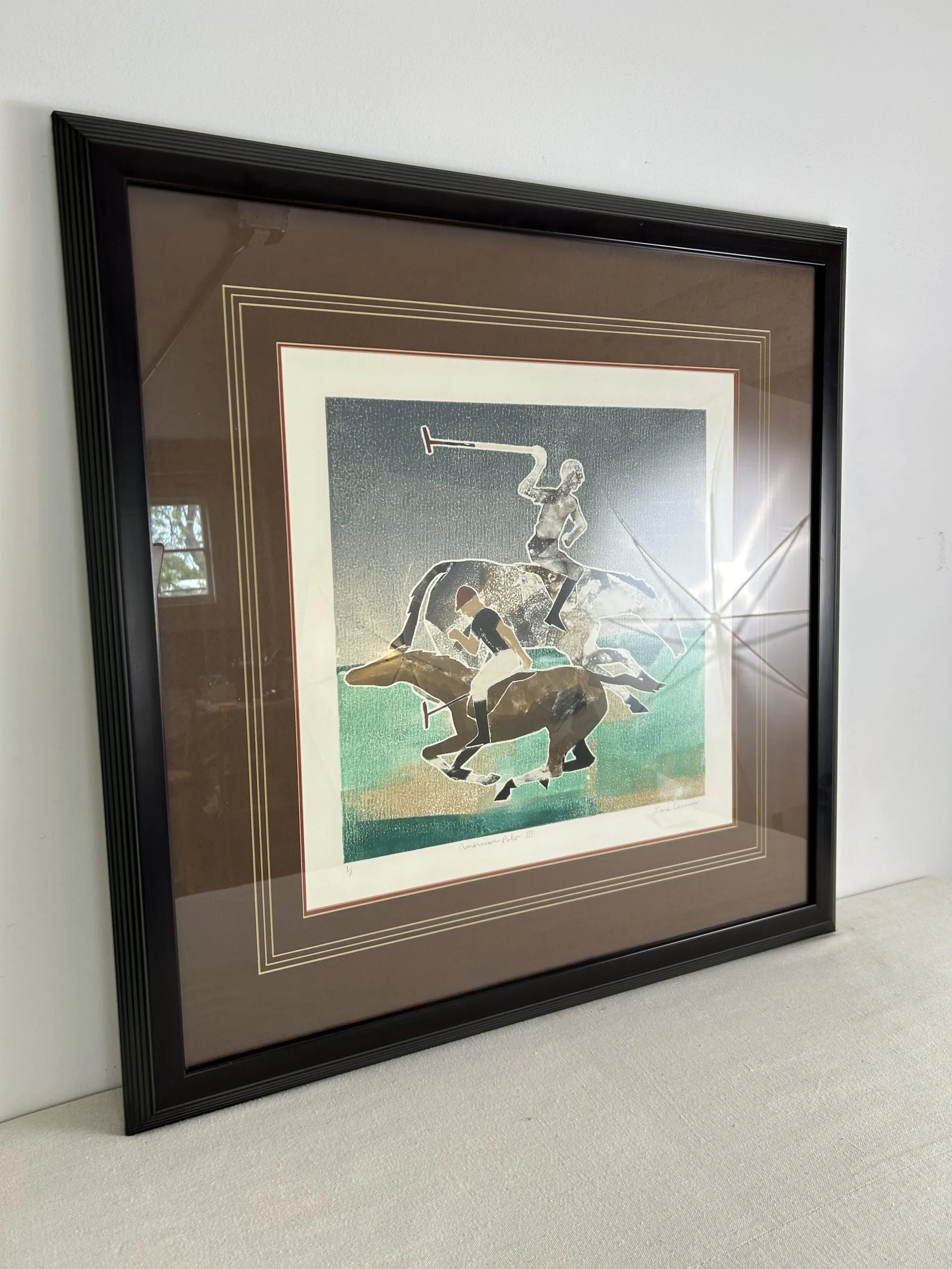 Lars Carsen Original Art, American Polo lll, Framed, Signed by Artist