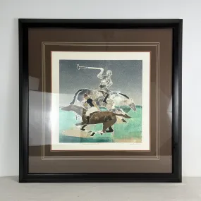 Lars Carsen Original Art, American Polo lll, Framed, Signed by Artist