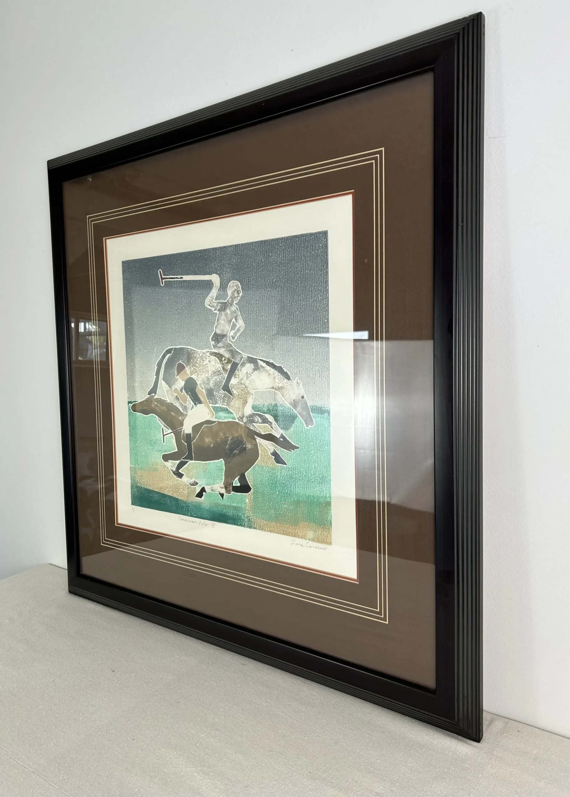 Lars Carsen Original Art, American Polo lll, Framed, Signed by Artist