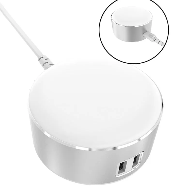 LDNIO USB 2 Ports LED Light USB Charger Long Cable Touch Contral Night Lamp Travel Charger A2208