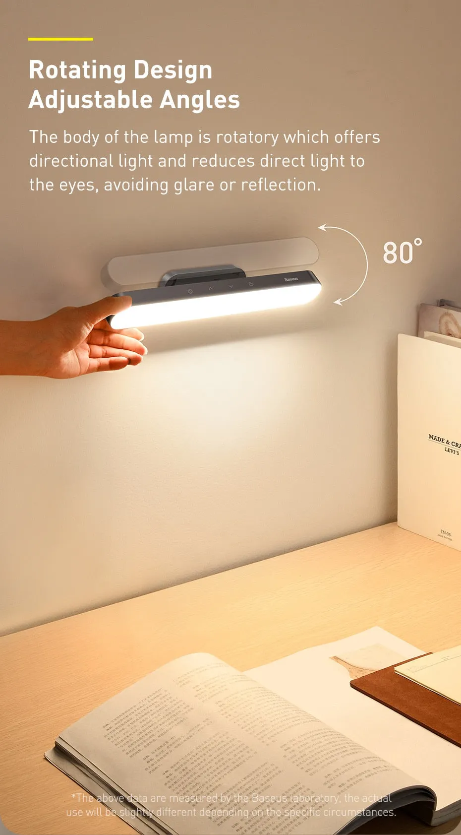 LED Table Lamp Magnetic Desk Lamp Hanging Wireless Touch Night Light for Study Reading Lamp Stepless Dimming USB Light