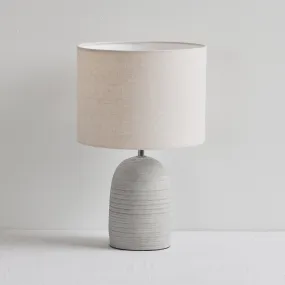 Linus Table Lamp - Concrete/Linen - 36cm