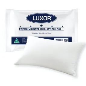 Luxor Australian Made Deluxe Hotel Quality Pillow Standard Size Single Pack