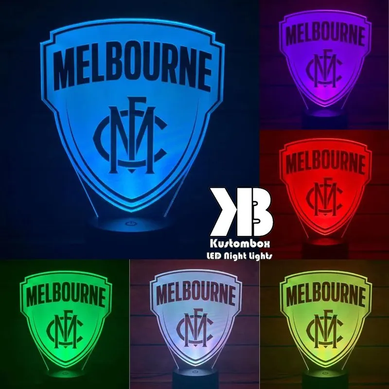 MELBOURNE Australian Football Club 3D LED Night Light Lamp