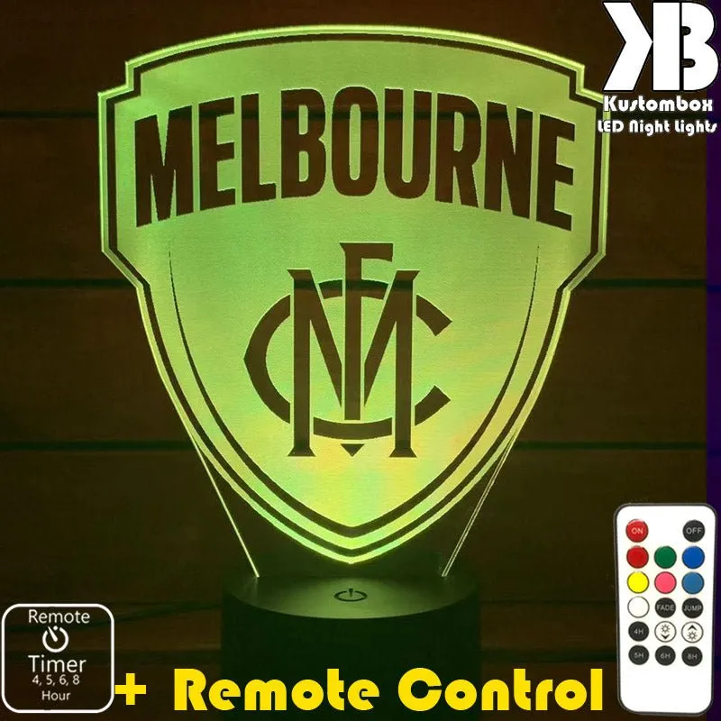 MELBOURNE Australian Football Club 3D LED Night Light Lamp
