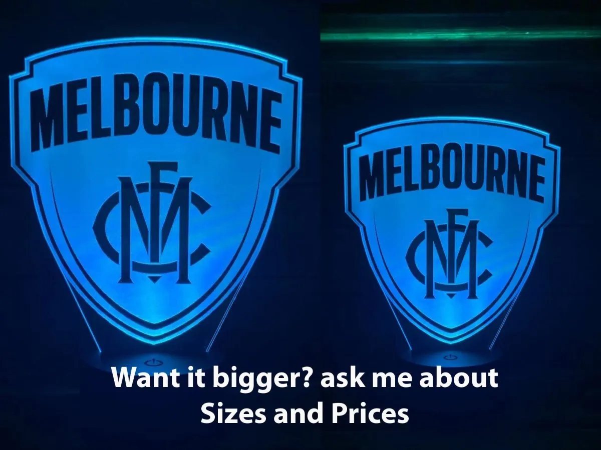MELBOURNE Australian Football Club 3D LED Night Light Lamp