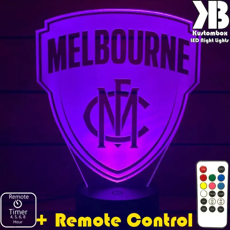 MELBOURNE Australian Football Club 3D LED Night Light Lamp
