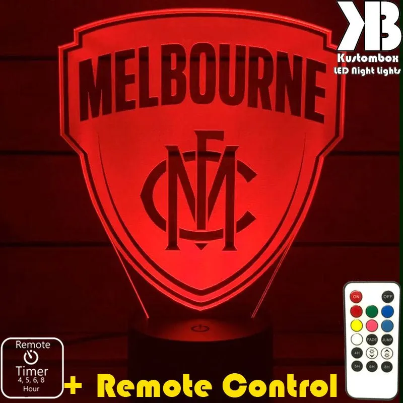 MELBOURNE Australian Football Club 3D LED Night Light Lamp