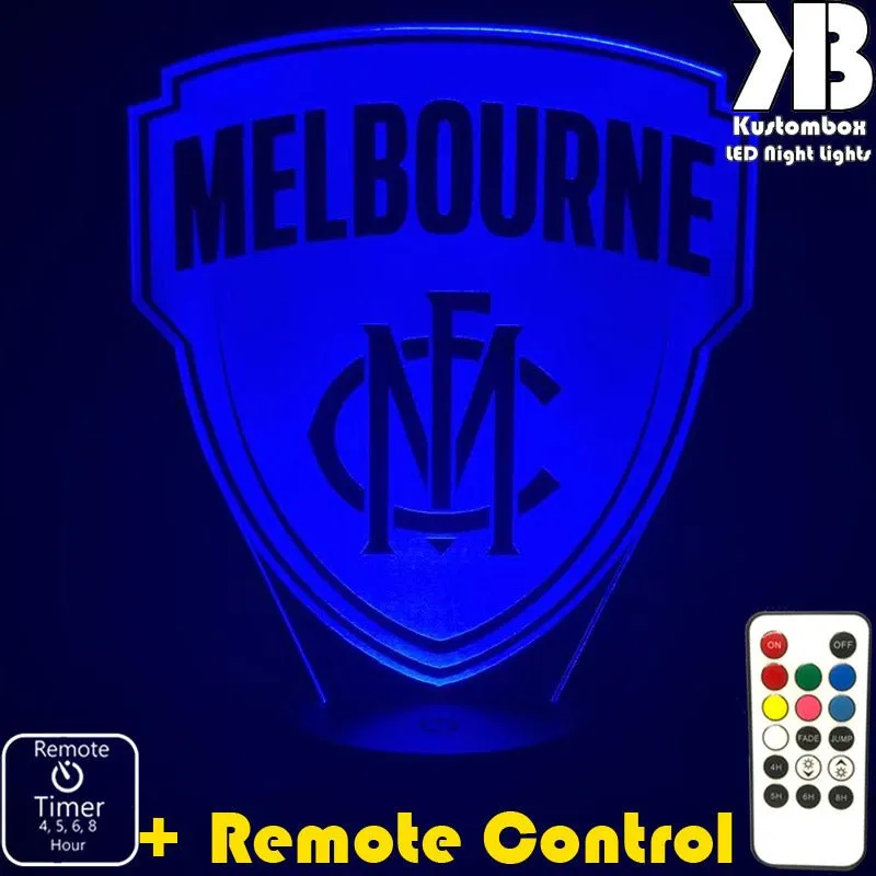 MELBOURNE Australian Football Club 3D LED Night Light Lamp