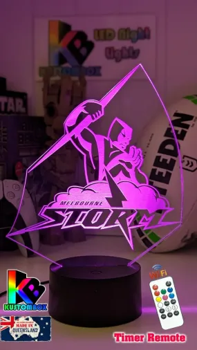 MELBOURNE STORM Rugby League Football Club LED Night Light