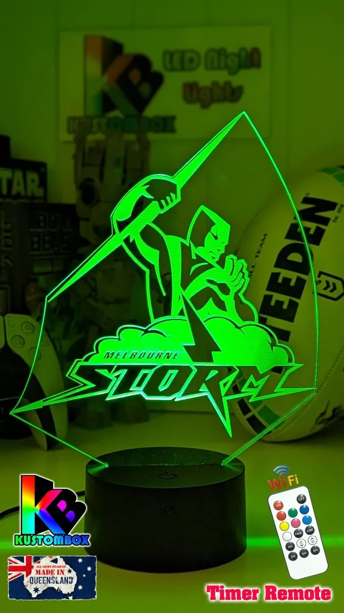 MELBOURNE STORM Rugby League Football Club LED Night Light