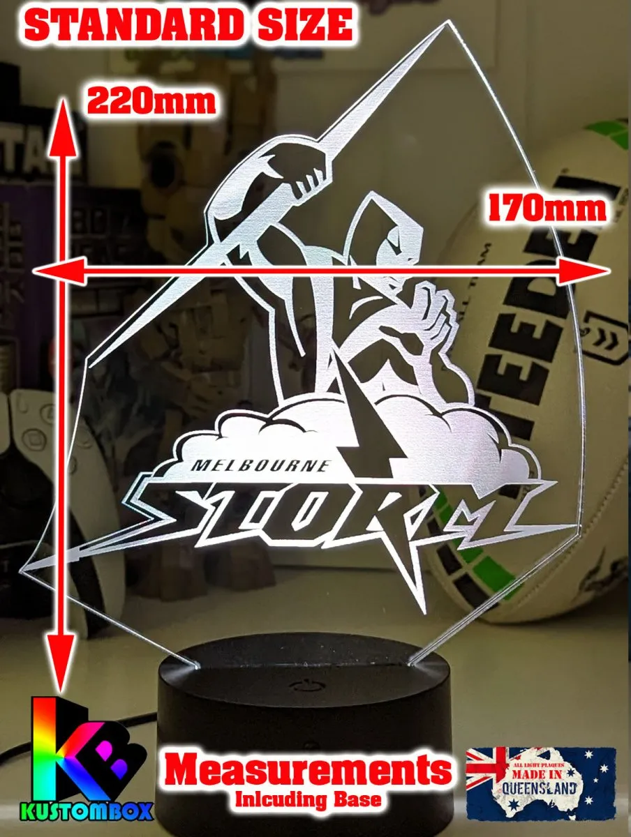 MELBOURNE STORM Rugby League Football Club LED Night Light