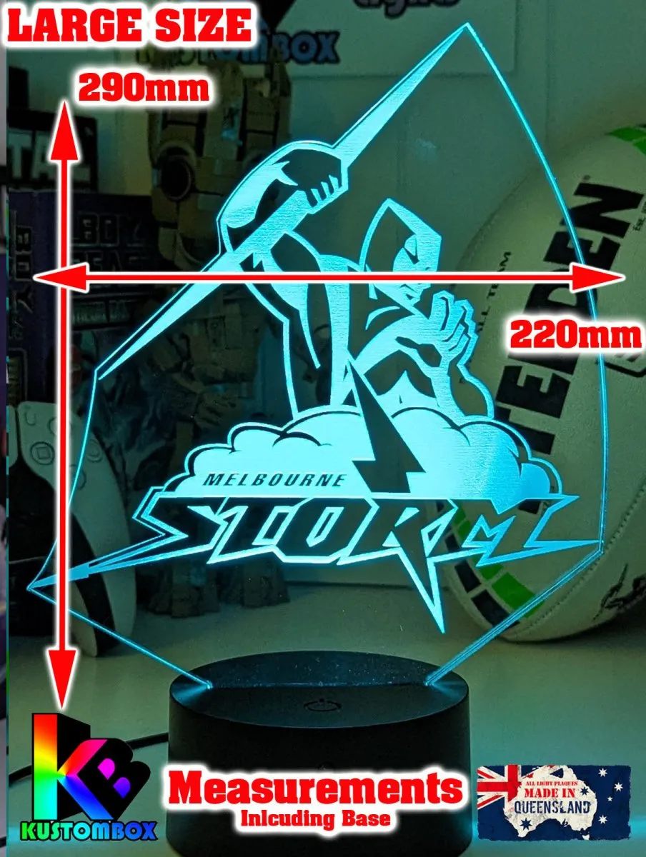 MELBOURNE STORM Rugby League Football Club LED Night Light