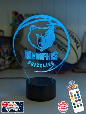 MEMPHIS GRIZZLIES BASKETBALL LED Night Light Lamp