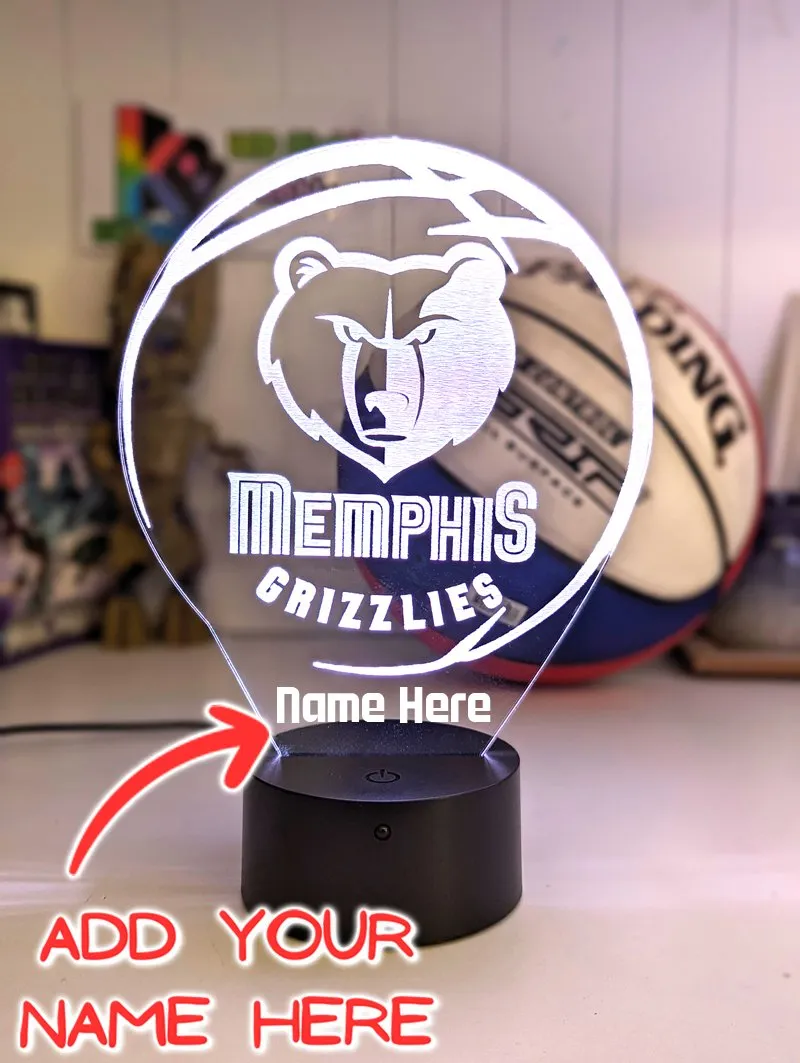 MEMPHIS GRIZZLIES BASKETBALL LED Night Light Lamp