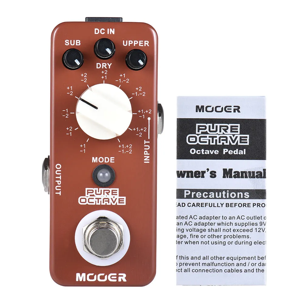 MOOER Pure Octave No Distorted Sound With 11 Different Octave Modes