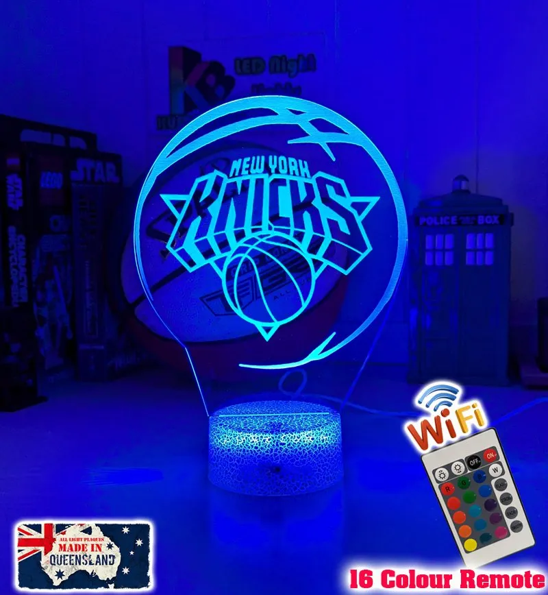 New York Knicks Basketball Team 3d LED Night Light Lamp