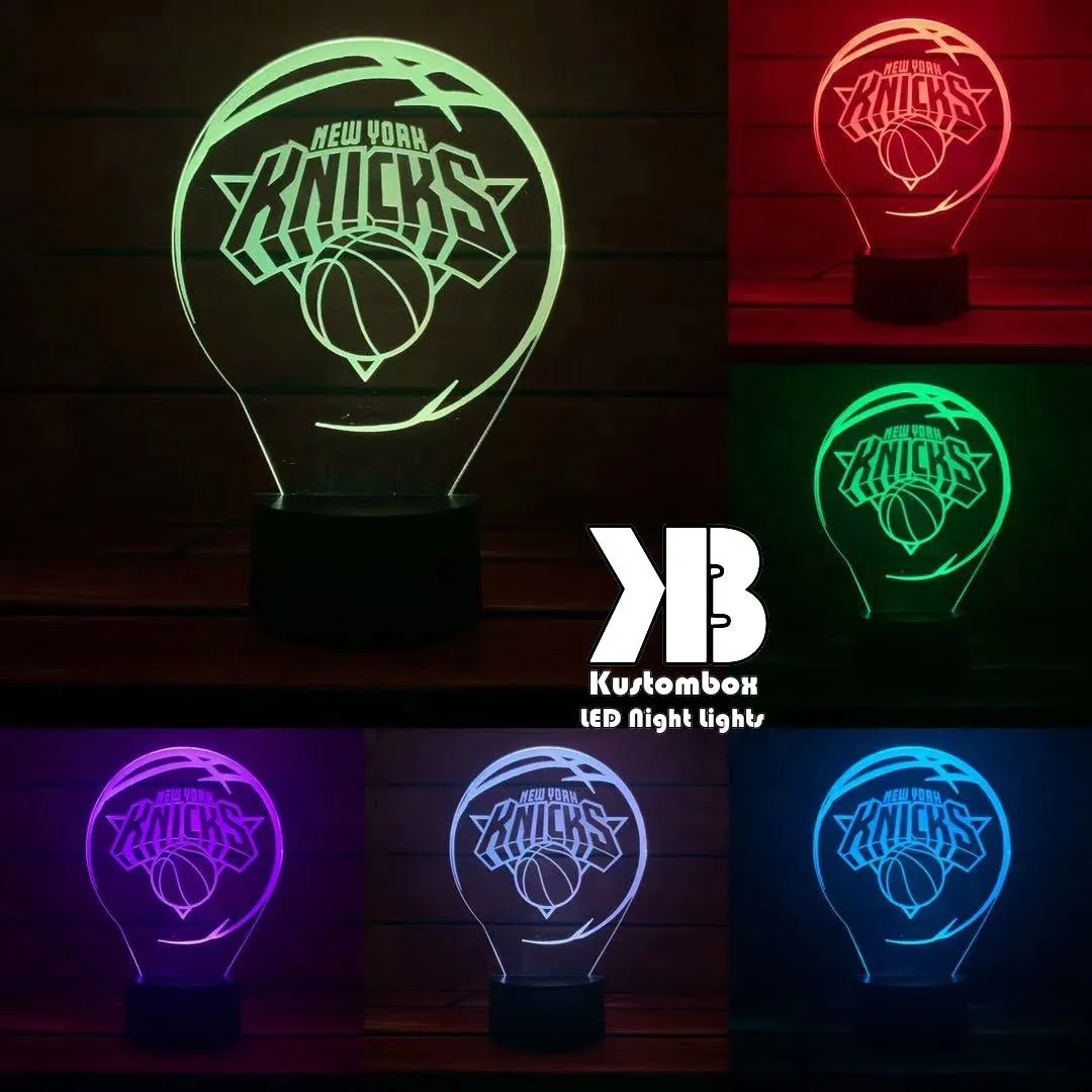 New York Knicks Basketball Team 3d LED Night Light Lamp