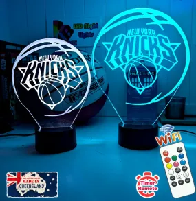 New York Knicks Basketball Team 3d LED Night Light Lamp