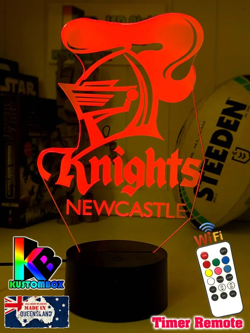NEWCASTLE KNIGHTS Rugby League Football Club 3D LED Night Light