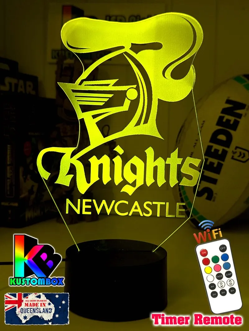 NEWCASTLE KNIGHTS Rugby League Football Club 3D LED Night Light
