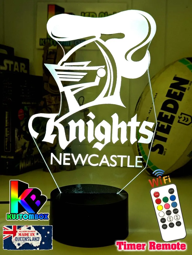 NEWCASTLE KNIGHTS Rugby League Football Club 3D LED Night Light