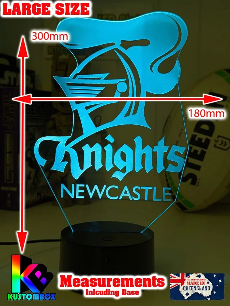 NEWCASTLE KNIGHTS Rugby League Football Club 3D LED Night Light