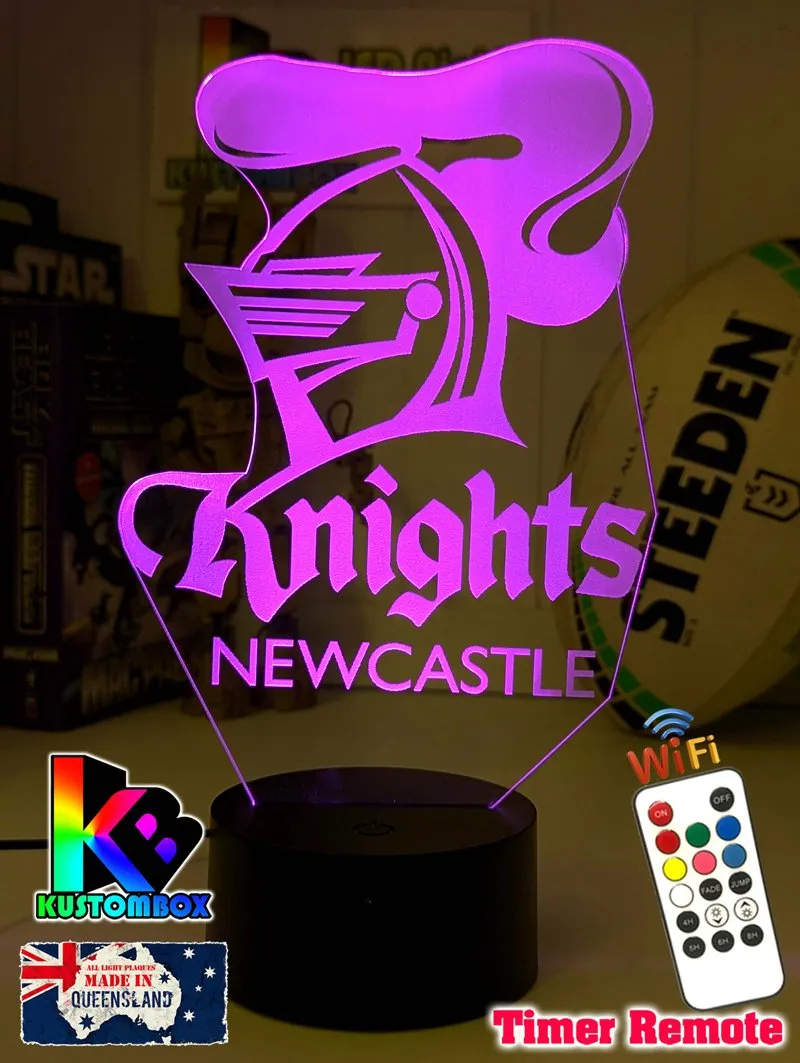 NEWCASTLE KNIGHTS Rugby League Football Club 3D LED Night Light