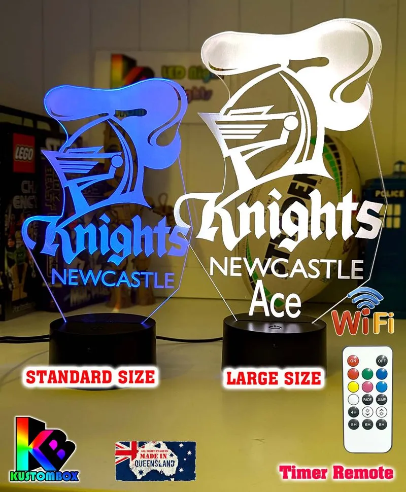 NEWCASTLE KNIGHTS Rugby League Football Club 3D LED Night Light