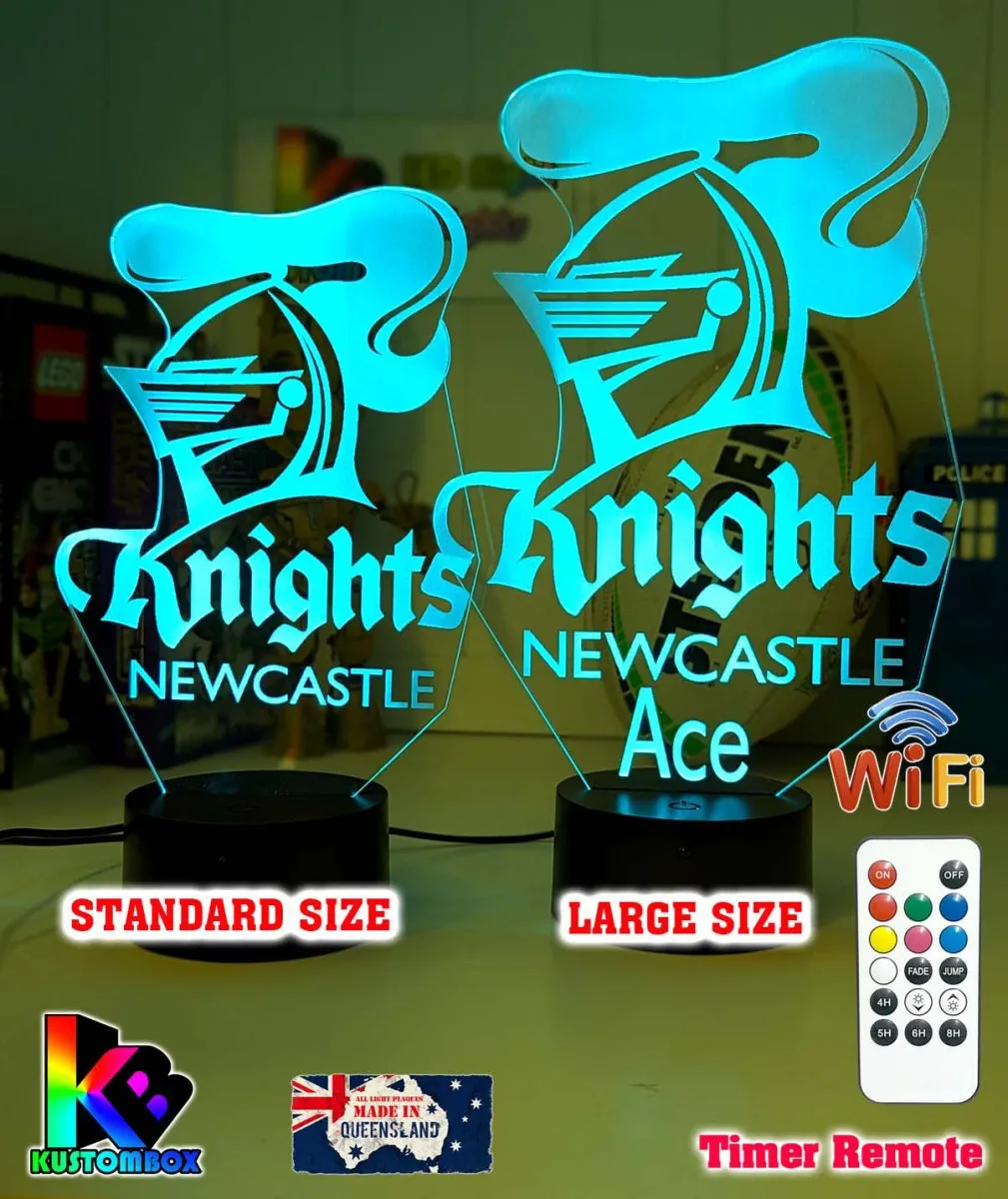 NEWCASTLE KNIGHTS Rugby League Football Club 3D LED Night Light