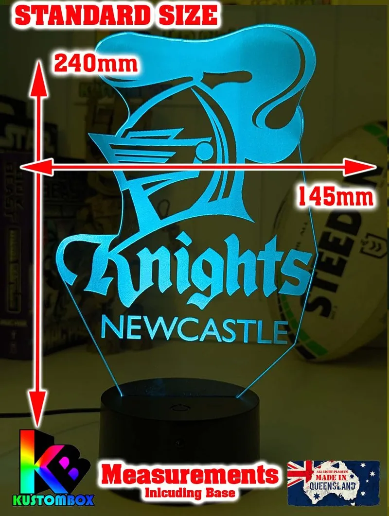 NEWCASTLE KNIGHTS Rugby League Football Club 3D LED Night Light