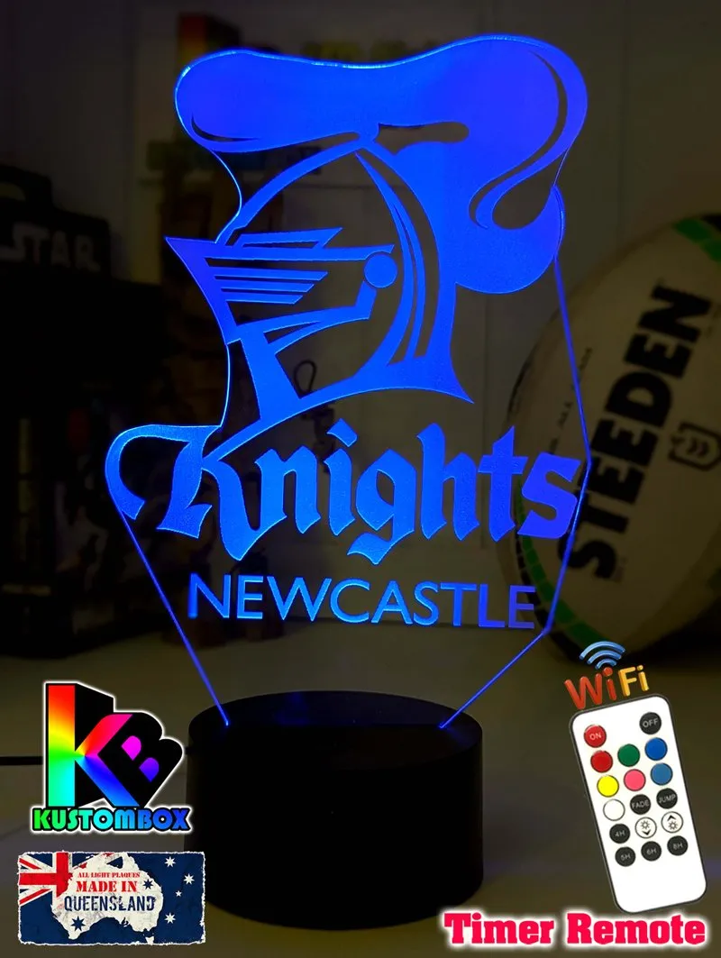 NEWCASTLE KNIGHTS Rugby League Football Club 3D LED Night Light
