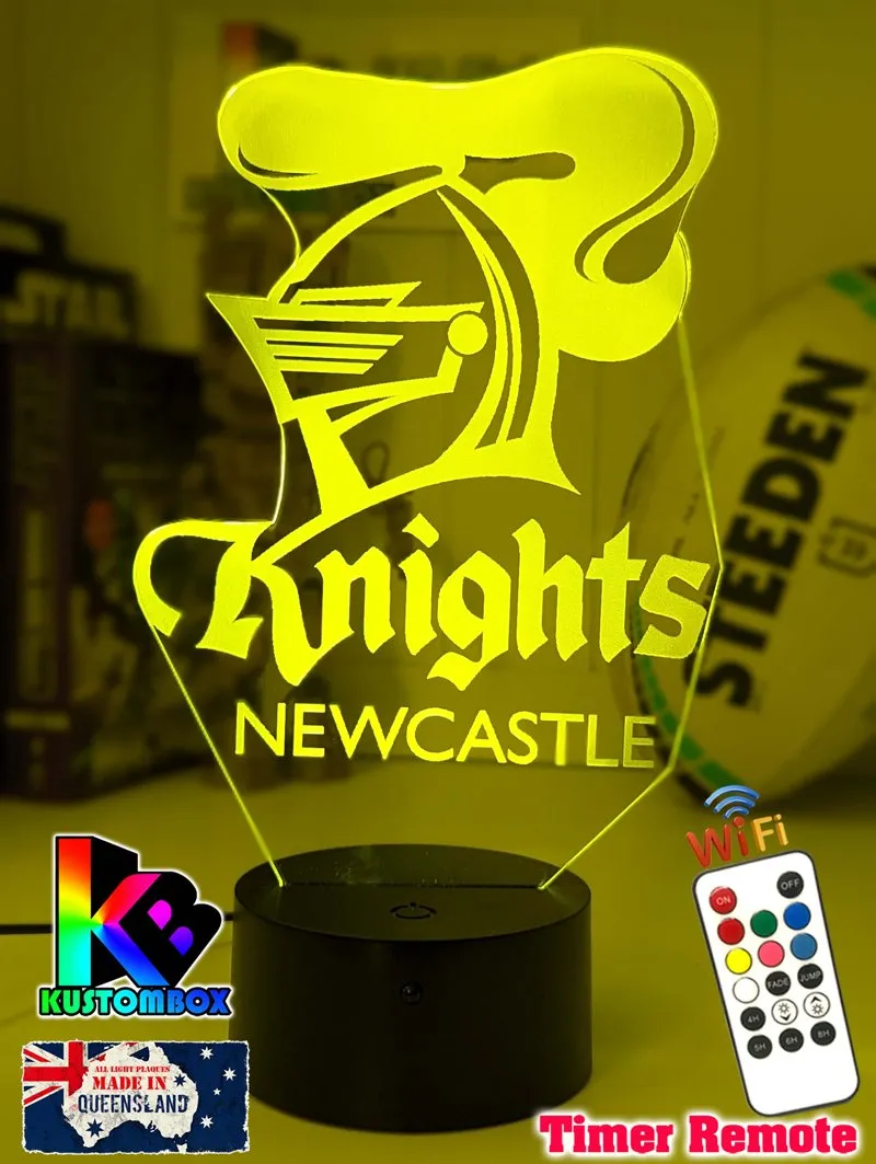 NEWCASTLE KNIGHTS Rugby League Football Club 3D LED Night Light