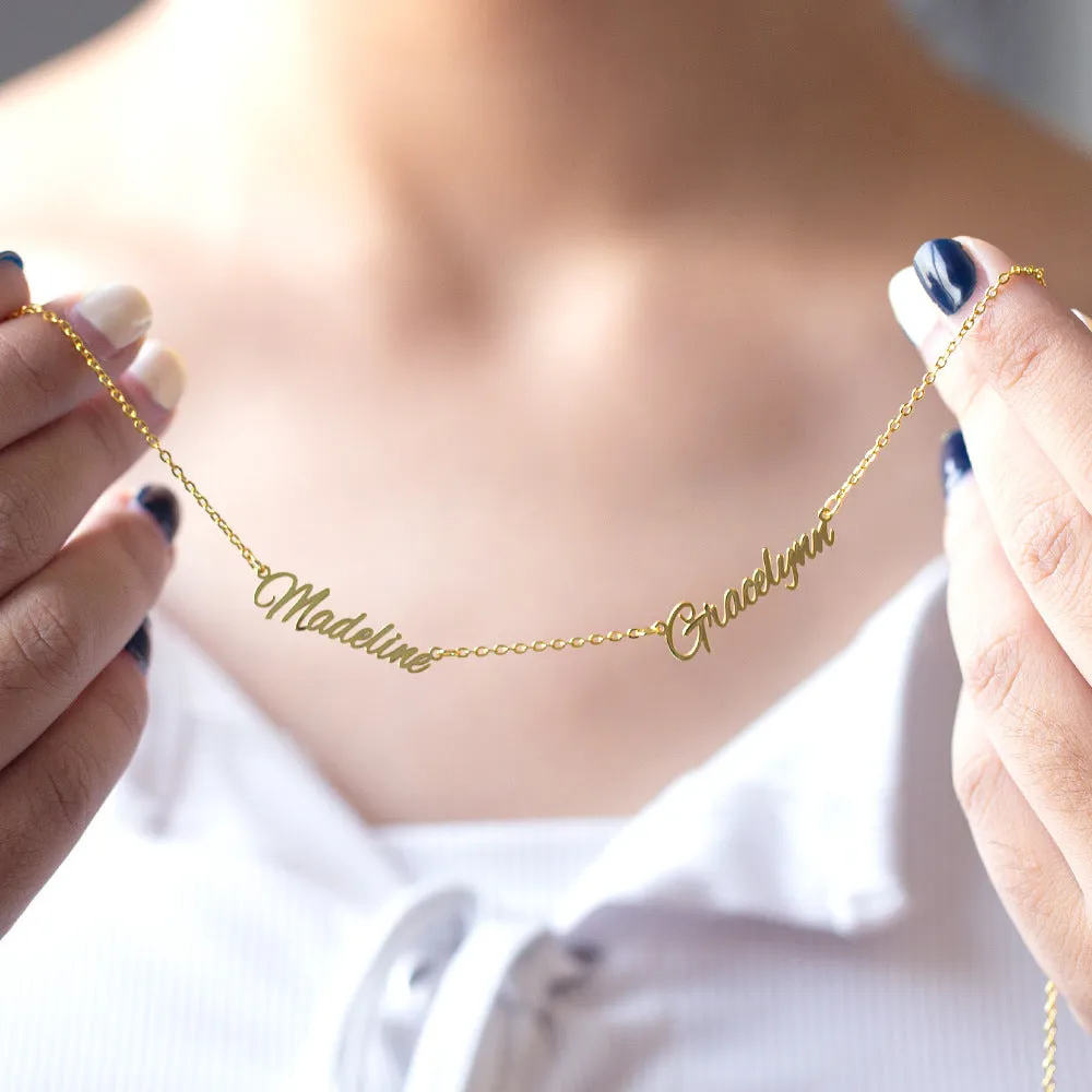 Noble Simple Personalized Name Versatile Necklace