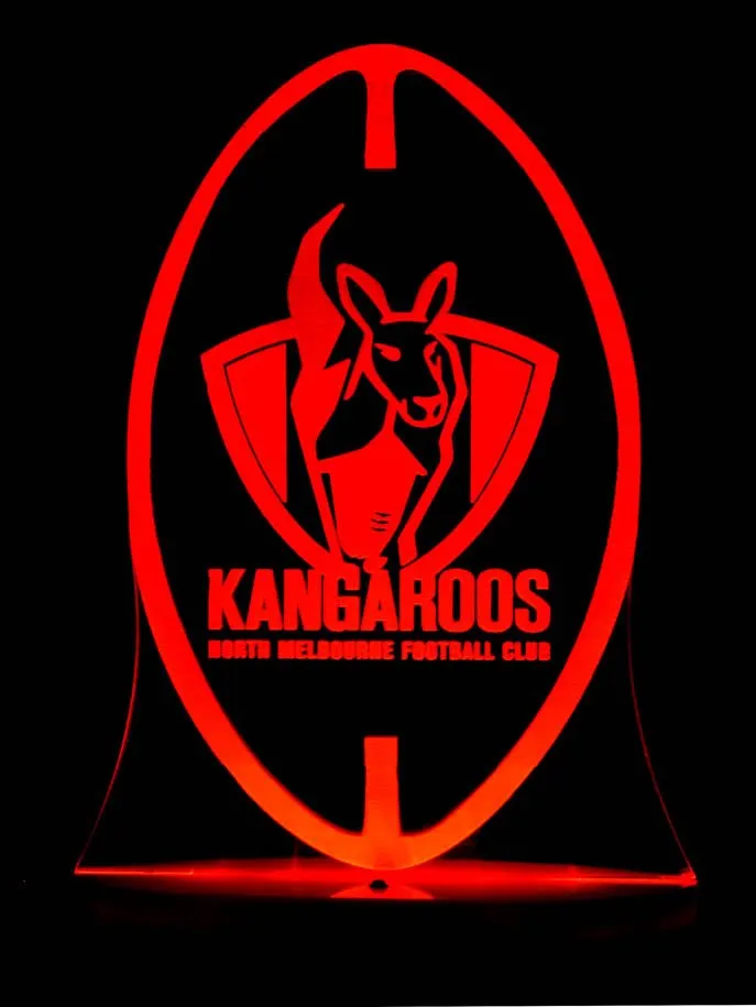 Nth Melbourne Kangaroos Australian Football Club 3D LED Night Light