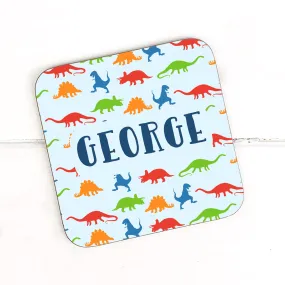 Personalised Dinosaur Pattern Coaster