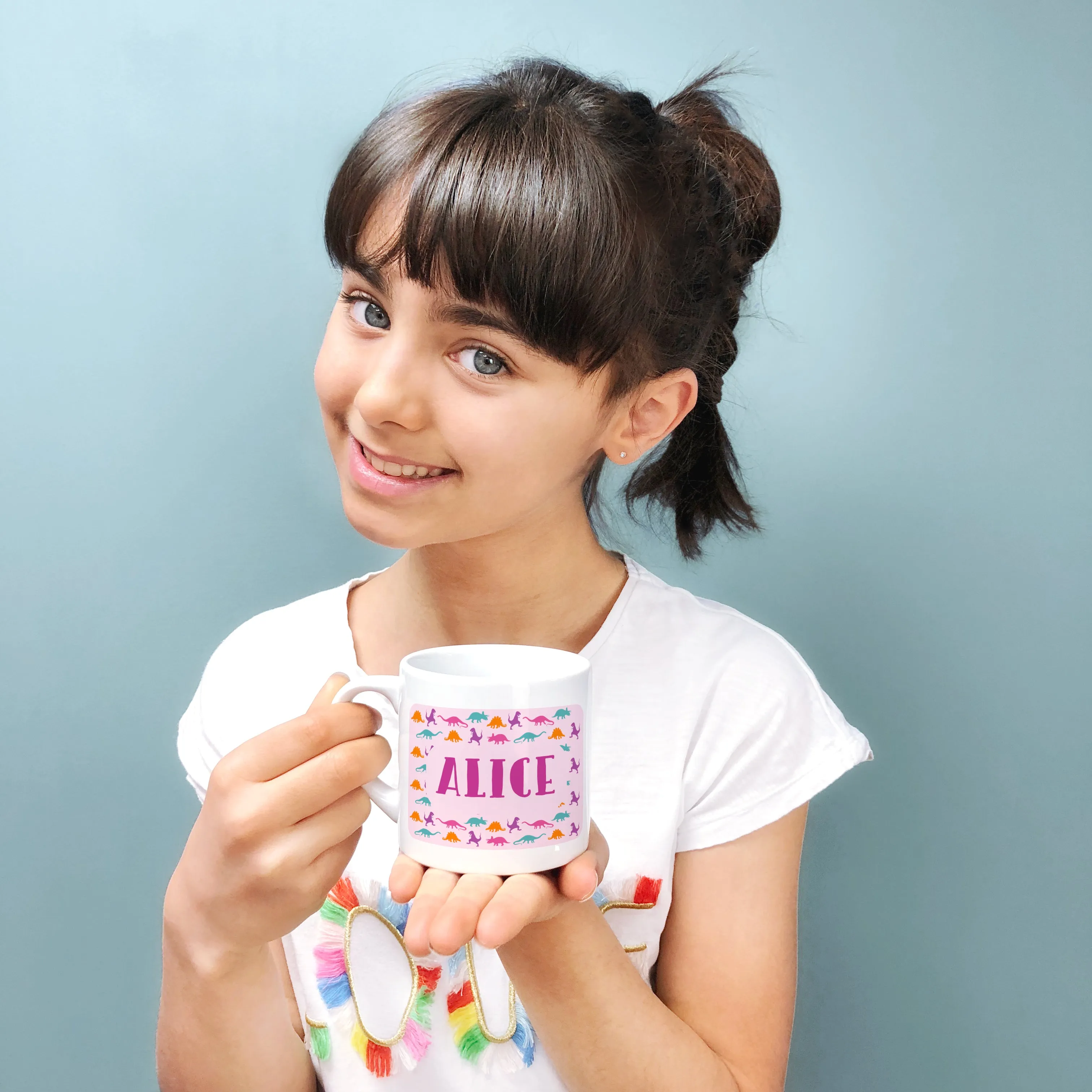 Personalised Dinosaur Pattern Mini Mug