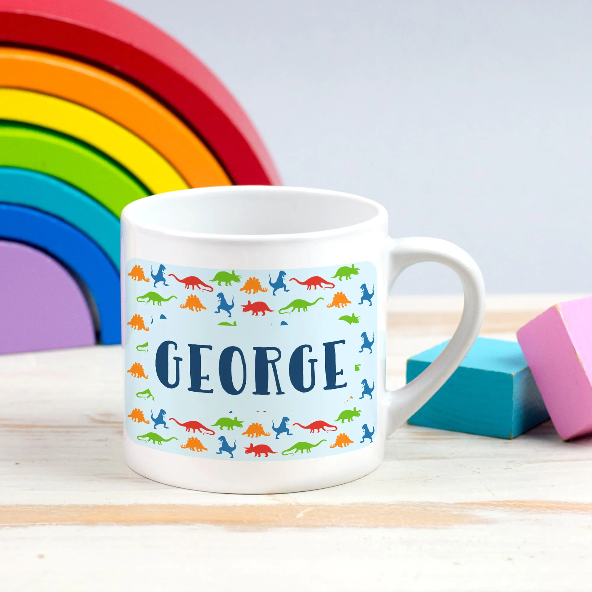 Personalised Dinosaur Pattern Mini Mug