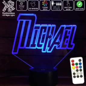 Personalised Name Avengers Font Theme 3D LED Night Light Lamp