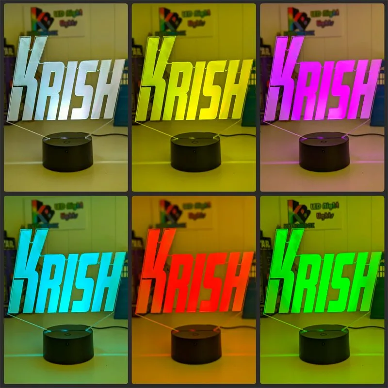 Personalised Name Avengers Font Theme 3D LED Night Light Lamp