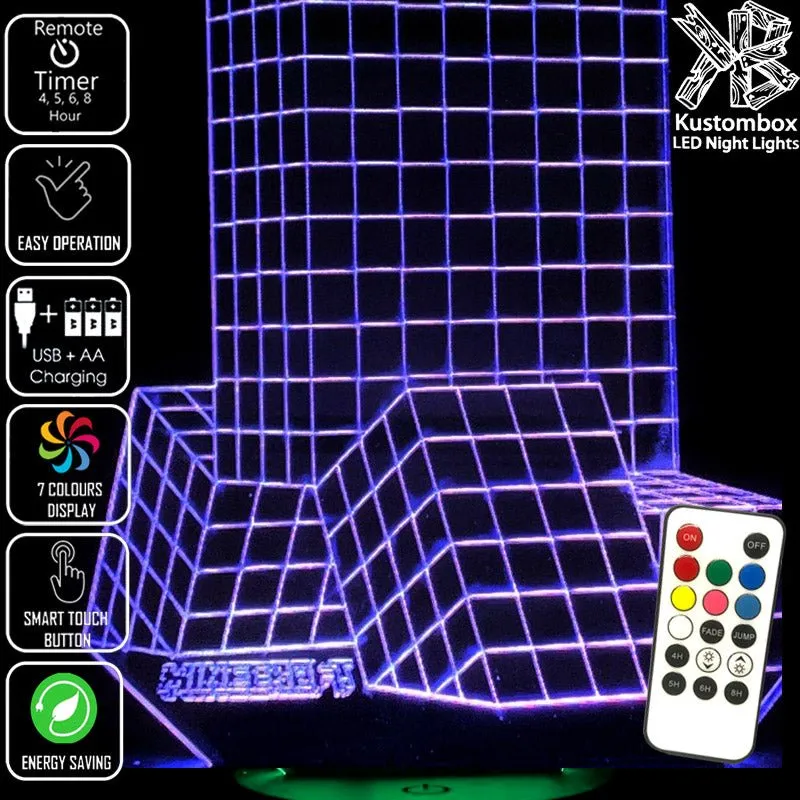 Personalised Name Light Gamer Creeper  3D LED Night Light Lamp