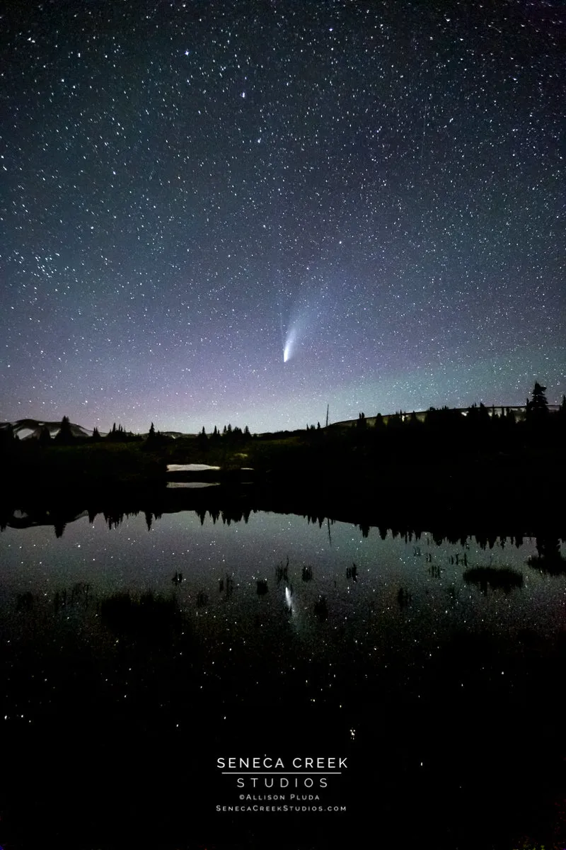 "Comet NEOWISE Reflected in Mountain Lake" Fine Art Photography Print