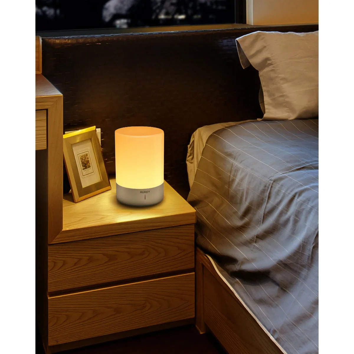 Rechargeable Touch Control Light with Soft White and Color LED Modes