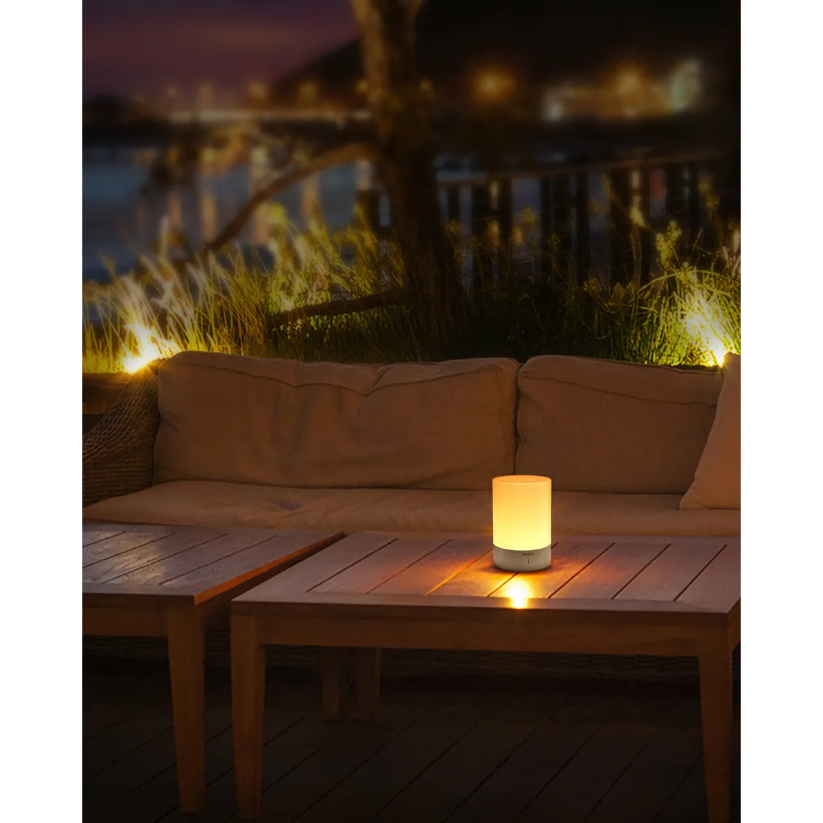 Rechargeable Touch Control Light with Soft White and Color LED Modes