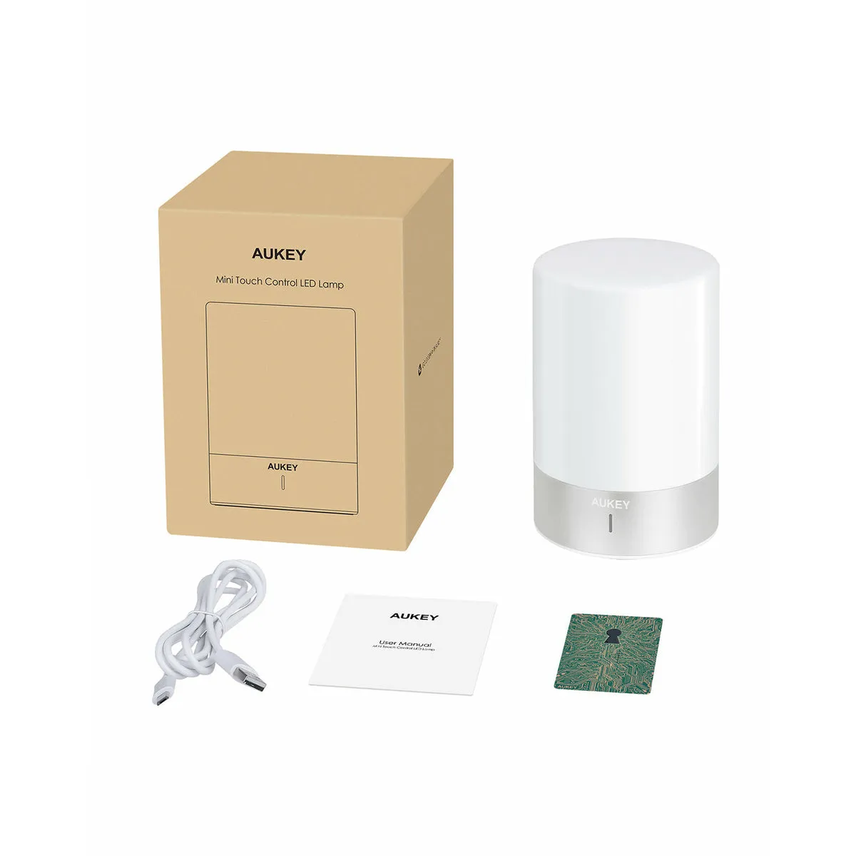 Rechargeable Touch Control Light with Soft White and Color LED Modes