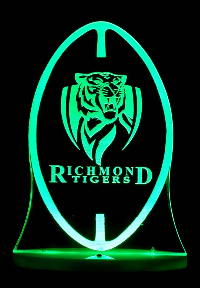 Richmond Tigers Australian Football Club 3D LED Night Light Lamp